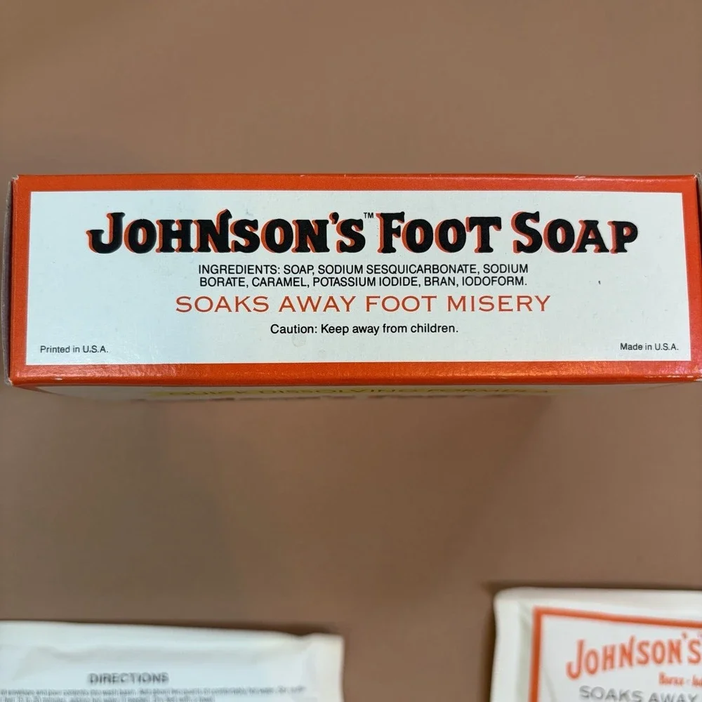 Johnsons Foot Soap‎ Powder Soak 2 Packets With Box Discontinued NOS